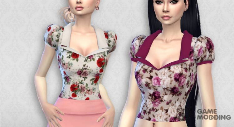 Matilde blouse RECOLOR 1 para Sims 4