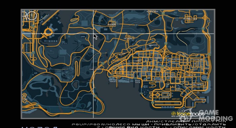 Карта в гоночном стиле Trace Map для GTA San Andreas