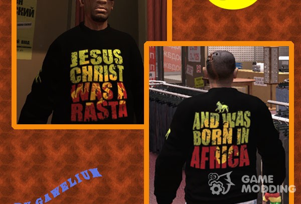 Suéter de Jesus Was a Rasta para GTA 4