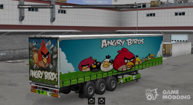 Angry Birds Trailer by LazyMods для Euro Truck Simulator 2