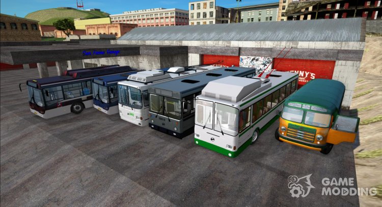 Pack of different LiAZ cars (158, 5280, 6213, 5283) for GTA San Andreas