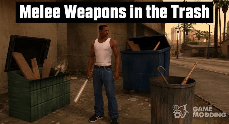 Холодное оружие в мусоре для GTA San Andreas