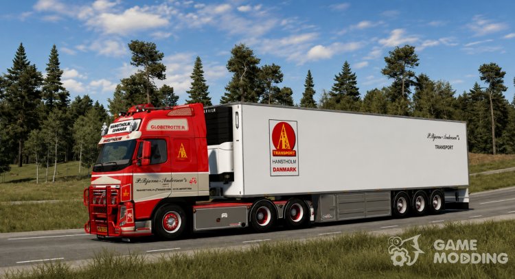 Volvo FH3 Con Remolque P. Bjarne Andersen para Euro Truck Simulator 2