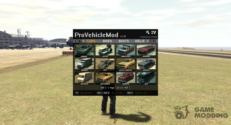 ProVehicleMod v.1.0.1 для GTA 4