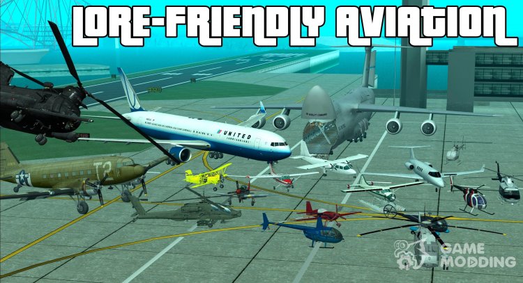 Lore-Friendly Aviation pack para GTA San Andreas