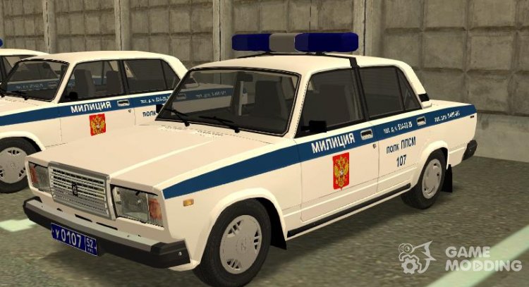 Vaz 2107 Policía ppa, 2004 para GTA San Andreas