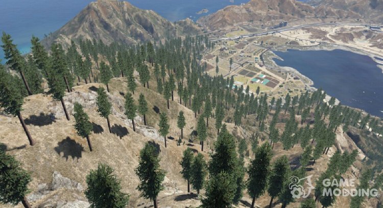 Forests Of V - Mount Chilliad +1300 Trees 0.01 for GTA 5