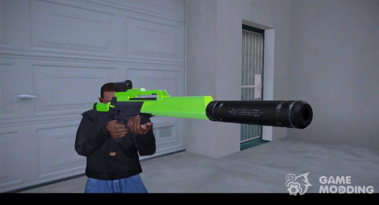 Sniper Rifle chrome green для GTA San Andreas