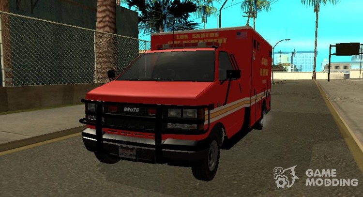 LSFD una ambulancia de GTA V para GTA San Andreas