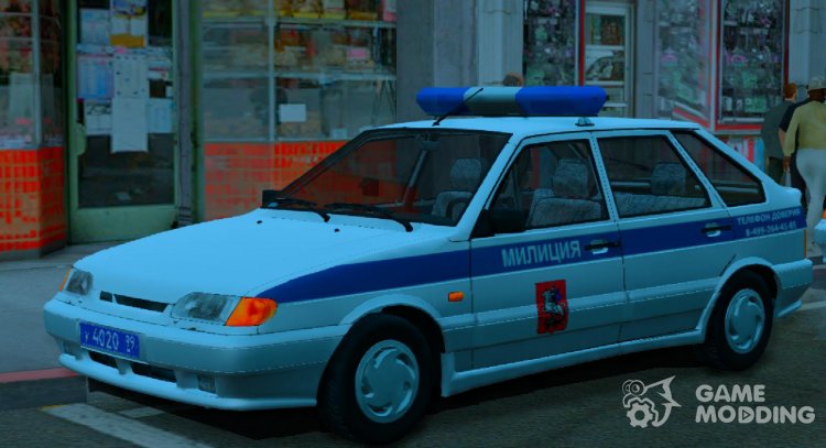 VAZ 2114 Samara Police ABOUT traffic police UGIBDD (2006-2010) for GTA San Andreas