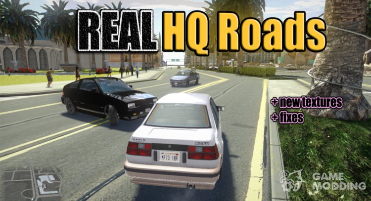 Реальные HQ дороги - Real HQ Roads (fixed) для GTA San Andreas
