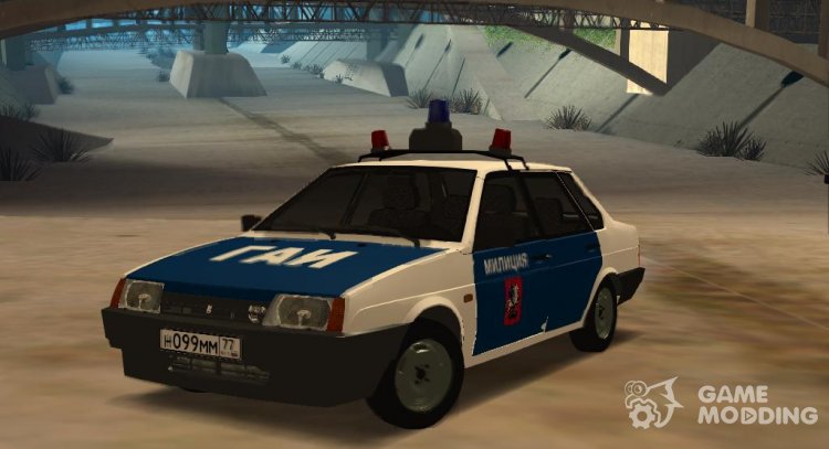 VAZ 21099 DE LA POLICÍA 1993 para GTA San Andreas