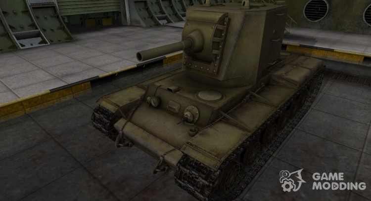 La piel para el KV-2 en расскраске 4БО para World Of Tanks
