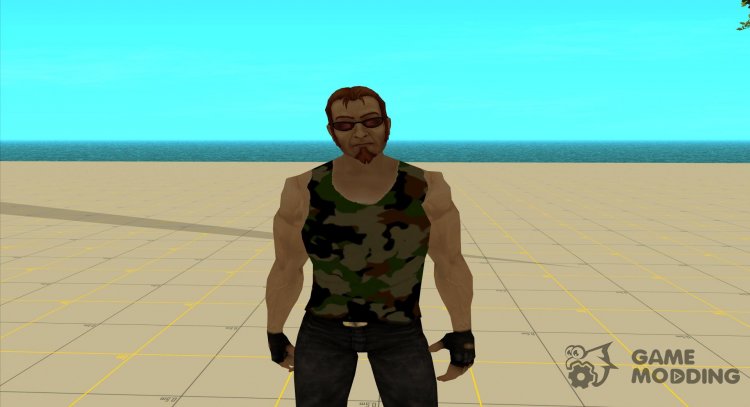 Postal dude in a camouflage T-shirt 18 for GTA San Andreas