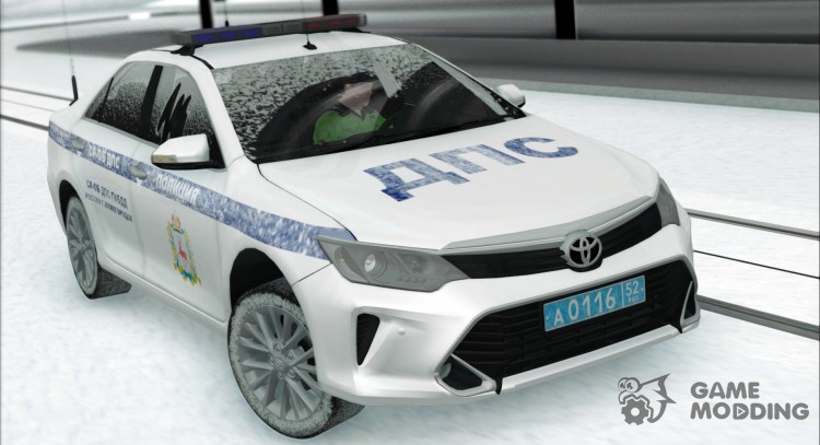 Toyota Camry 2016 de la polica de Winter Edition para GTA San Andreas