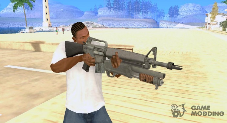 M16 from Call of Duty: Black Ops with a shotgun for GTA San Andreas