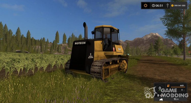Bulldozer Rotech 830 for Farming Simulator 2017
