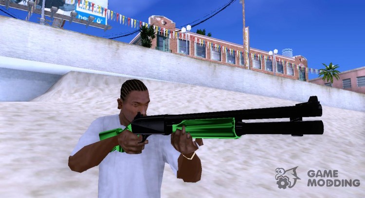 Зеленый дробовик для GTA San Andreas
