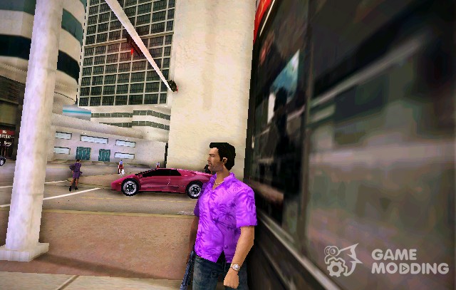 Púrpura camisa para GTA Vice City