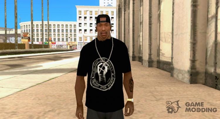 Black camiseta para CJ para GTA San Andreas