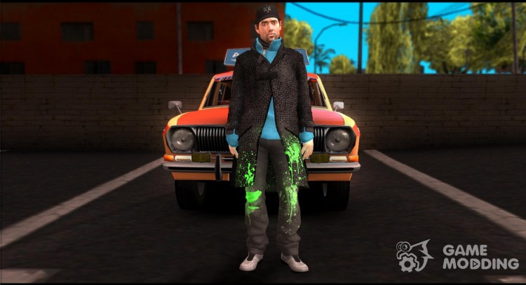 Aiden Pearce from Watch Dogs v9 para GTA San Andreas
