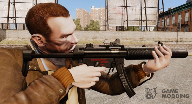 MP5SD submachine gun v2 for GTA 4