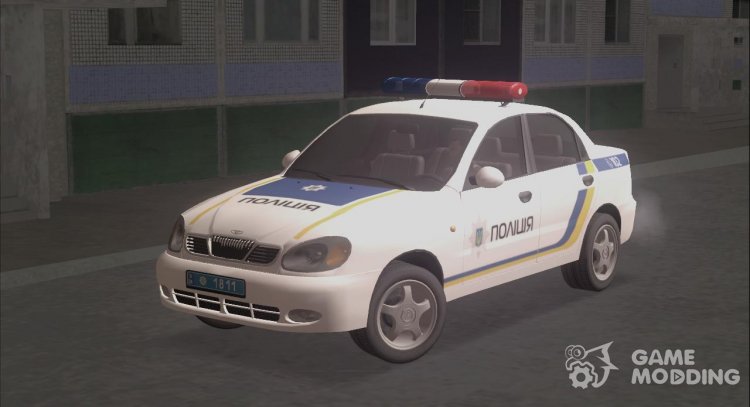 Daewoo Lanos Policía De Ucrania para GTA San Andreas