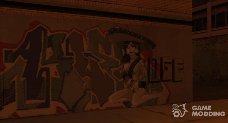El graffiti es una Chica mafioso para GTA San Andreas