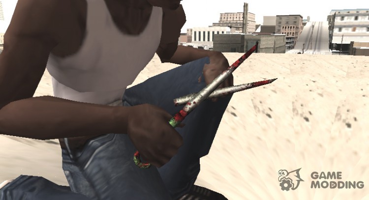 Bloodied scissors for GTA San Andreas