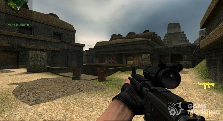 CQB M4A1 improved finger for Counter-Strike Source