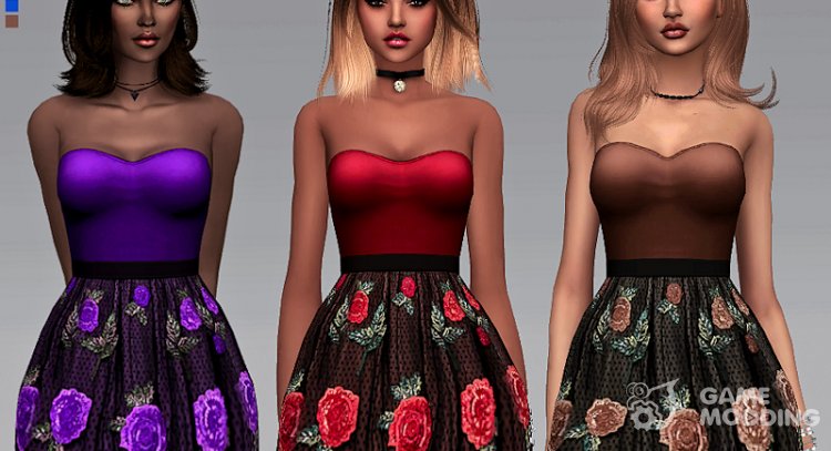 S4 Amore Sparkle Dress para Sims 4