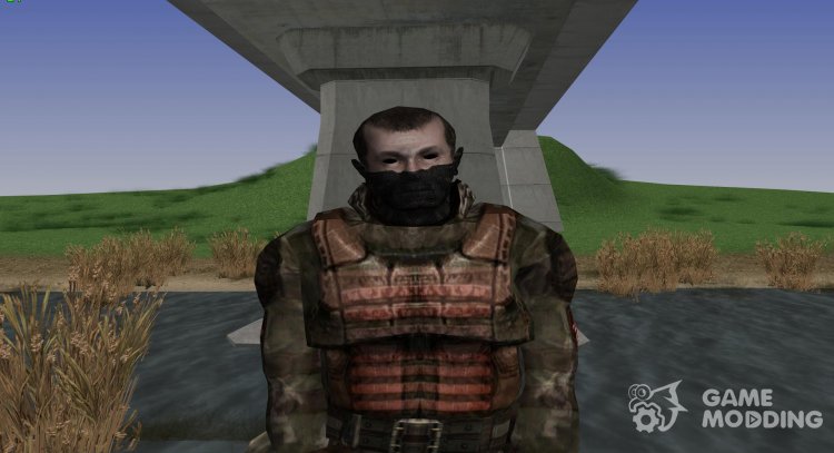 Командир группировки Тёмные сталкеры с уникальной внешностью из S.T.A.L.K.E.R для GTA San Andreas
