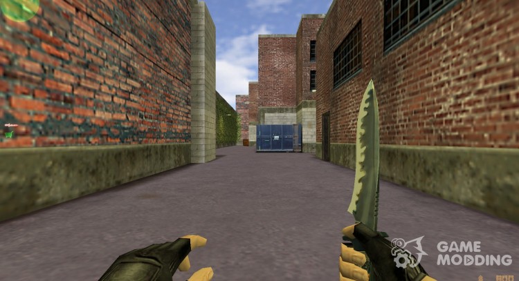 Frezzing нож с деревянной handels для Counter Strike 1.6