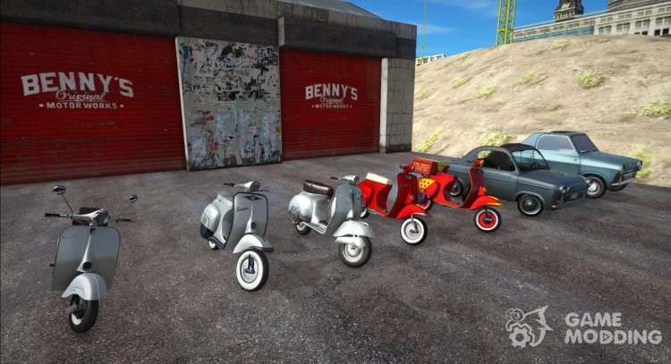 Пак мотоциклов Vespa (+Бонус: Vespa 400) для GTA San Andreas