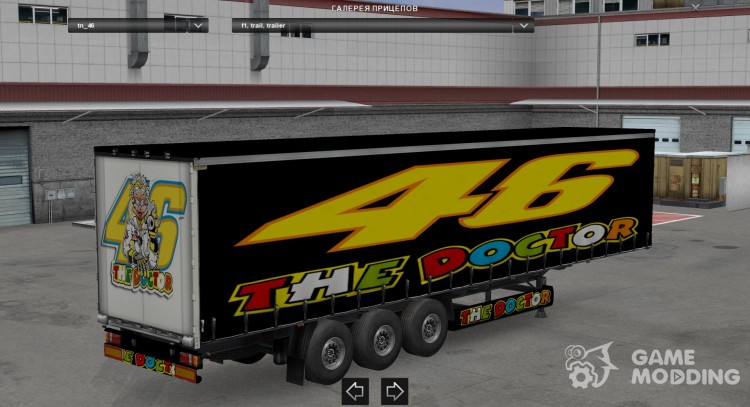 Valentino Rossi trailer for Euro Truck Simulator 2
