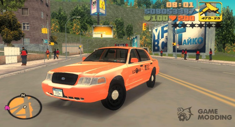Ford Crown Victoria P70 LWB 2007-2011 Taxi g for GTA 3