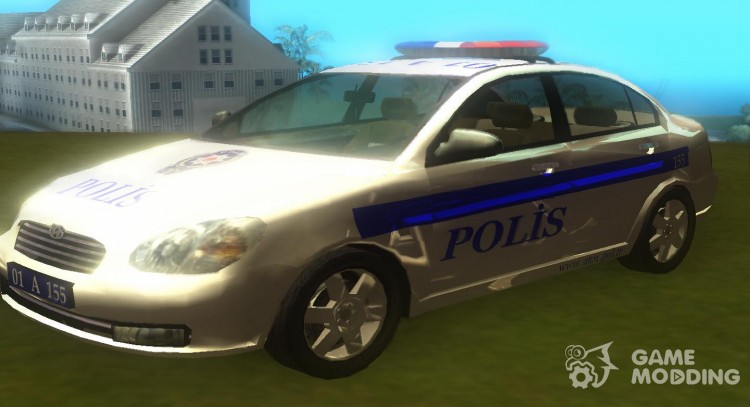 Hyundai Accent Era полицейский автомобиль для GTA San Andreas