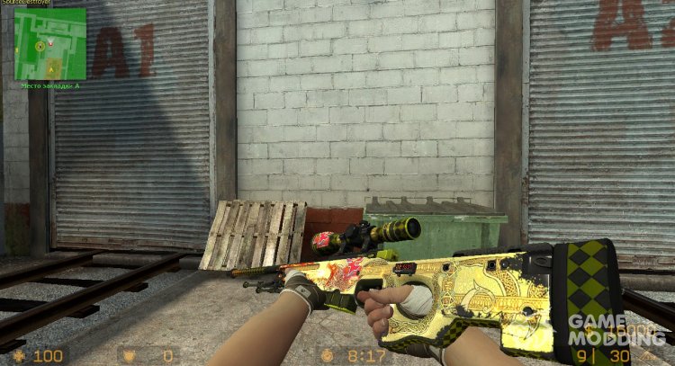 AWP Dragon Lore stickers StatTrack for Counter-Strike Source