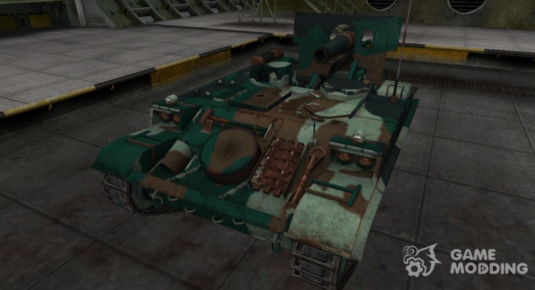 French bluish skin for AMX 13 F3 AM for World Of Tanks