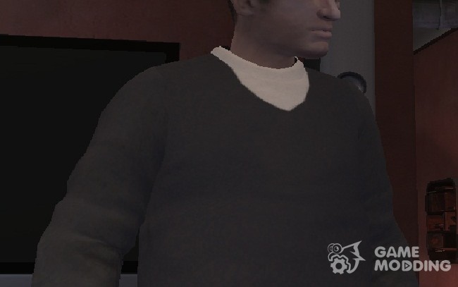 Blue V-Neck Sweater para GTA 4