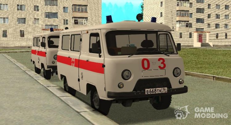 El uaz 3962 Ambulancia para GTA San Andreas