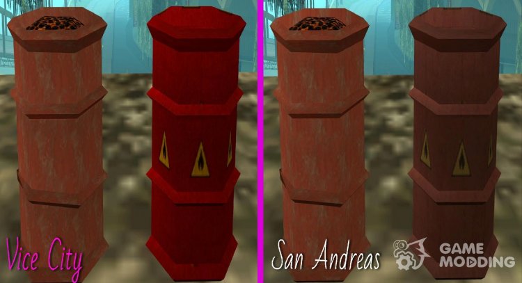 Бочки из GTA Vice City для GTA San Andreas