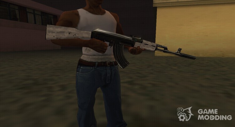 АК-47 серый хром для GTA San Andreas