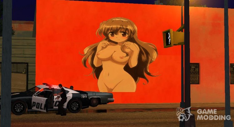 Sexual anime poster for GTA San Andreas