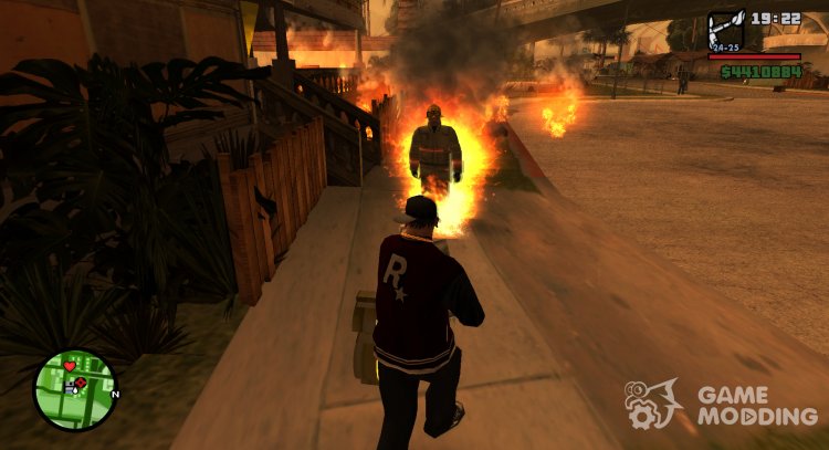 Ped Fire Fix - the Burning pedestrians for GTA San Andreas