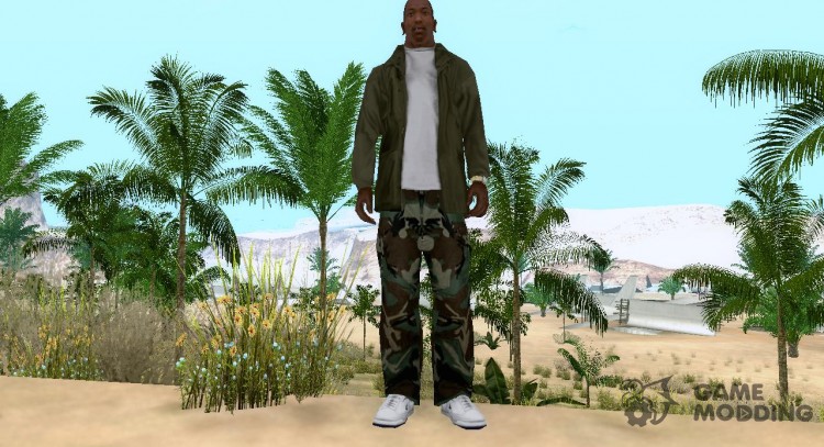 Pantalones de uniforme verde toma su para GTA San Andreas