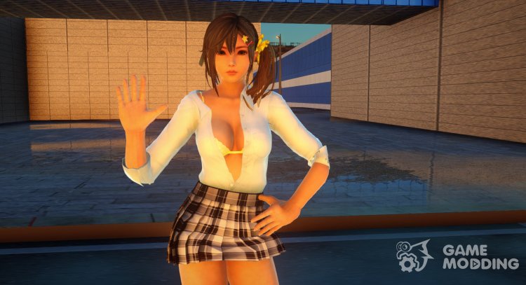 Caliente Misaki - Escuela (Mini Falda) para GTA San Andreas