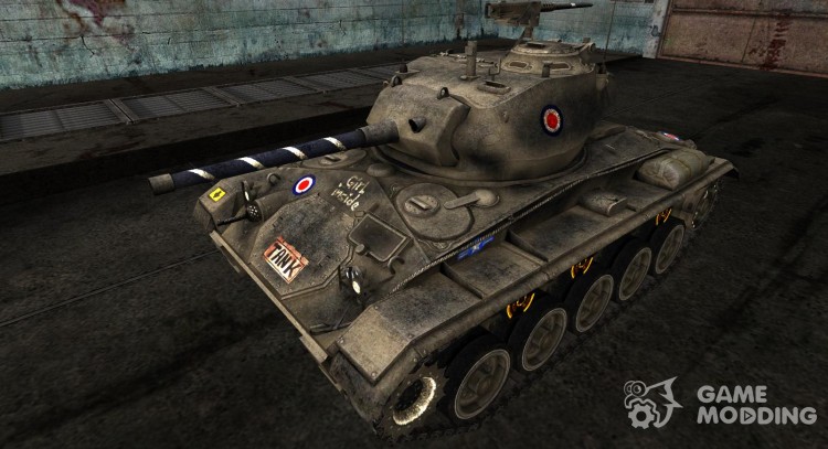 Skin for M24 Chaffee Tank  Girl  for World Of Tanks