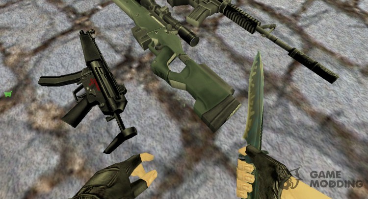 The standard models of weapons for Counter Strike 1.6