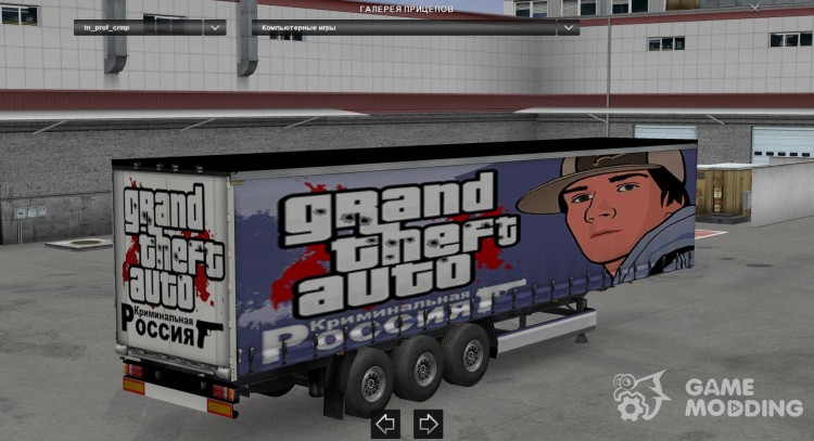 NFS and GTA Criminal Russia Trailers para Euro Truck Simulator 2